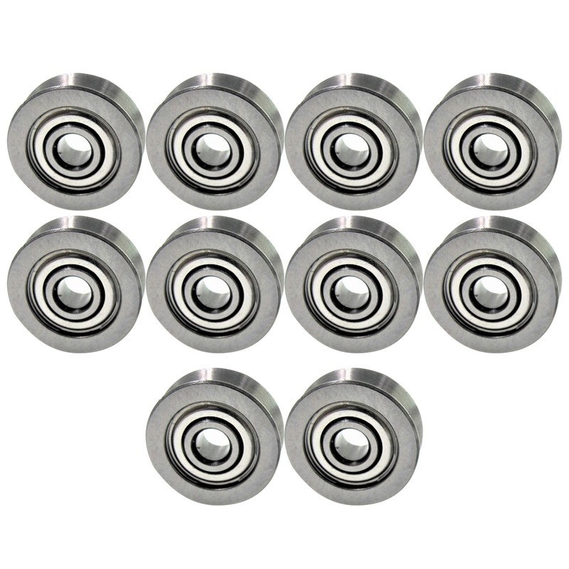 10Pcs Carbon Steel V623ZZ V Groove Sealed Ball Bearings Vgroove 3mm ×12mm×4mm