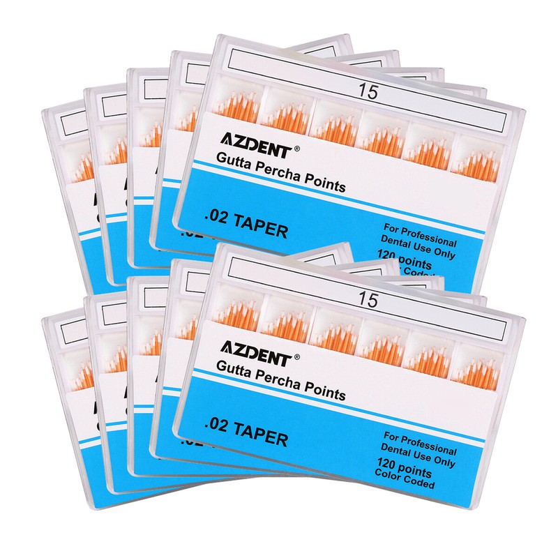 AZDENT Dental Gutta Percha Points Taper 0.02/0.04/0.06 15#-40# For Endo Use gallery