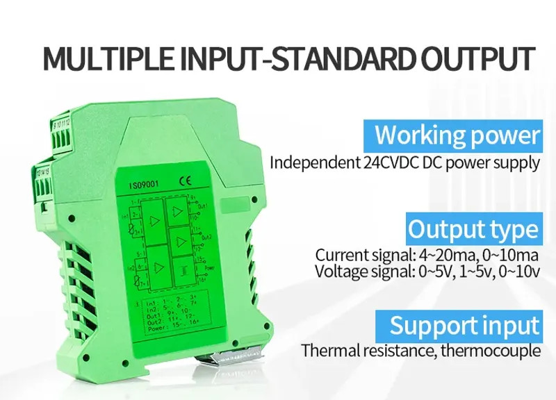 Temperature Transmitter PT100 4-20mA 0-10V 0-5V Converter RS485 0-200℃ Sensor gallery