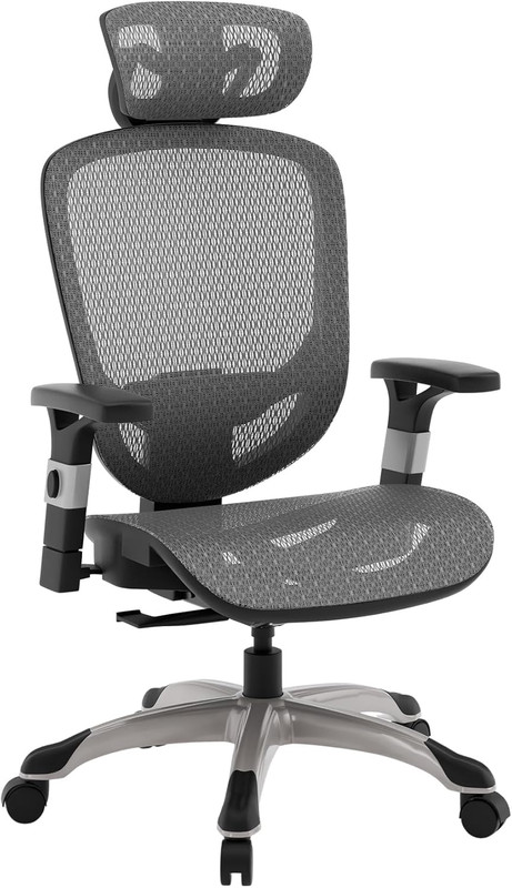 Hyken Ergonomic Task Chair, Mesh, Ergonomic, Lumbar Support, Swivel, Black gallery
