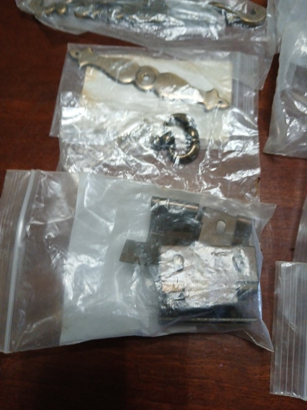 Lot of Furniture & (Stereo/Radio) Cabinet Pulls Knobs Latch Hinges Misc hardware gallery