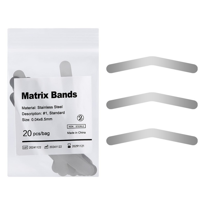 Dental Sectional Matrix System Contoured Metal Matrices Refill Matrix Bands