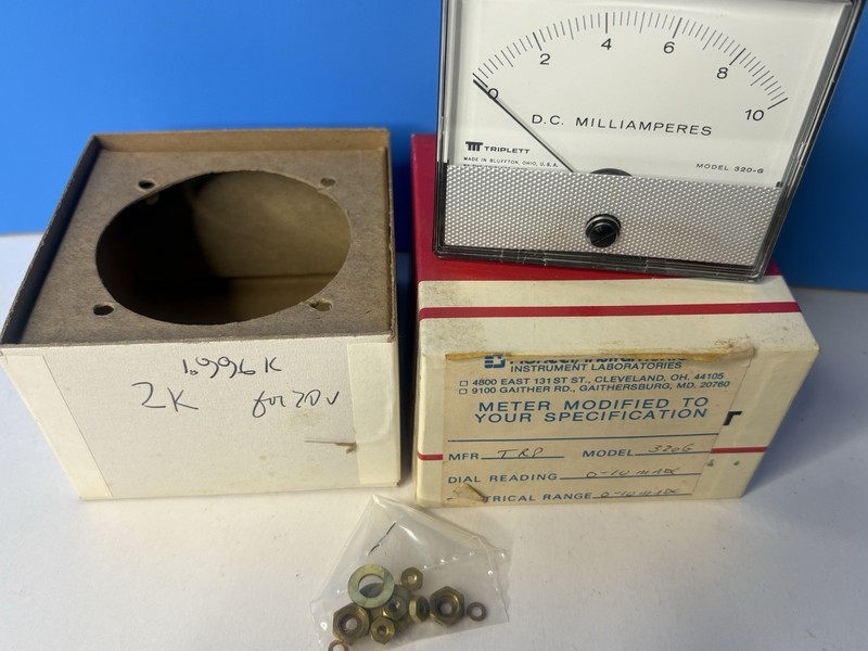 Vintage TRIPLETT 320-G D.C. Milliamperes Analog Panel Meter 0-10 USA NEW NOS gallery