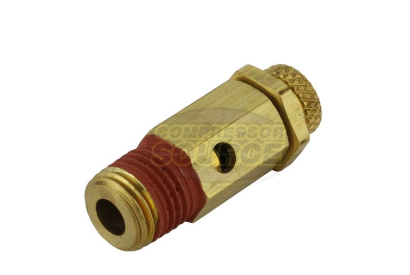 25-200 PSI 1/4" MNPT Air Compressor Pressure Adjustable Relief Pop Off Valve Kit gallery