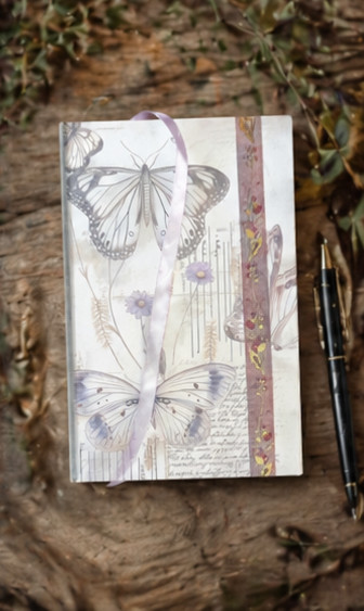 Aurelia Mariposa Journal – Handmade Deckled Paper Journal 5.5×8.5, 300+ Pages