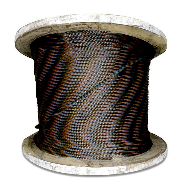 Bulk Wire Rope 1/2″ x 250 FT 6 x 19 Steel Core Lifting Towing Crane 26,600 lbs
