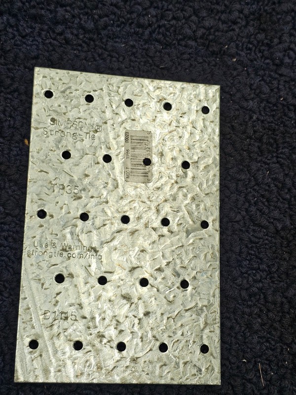 (QTY 10) Simpson Strong-Tie TP35 Galvanized Steel Tie Plate 3.1 Lx5 Hx0.04 W in. gallery