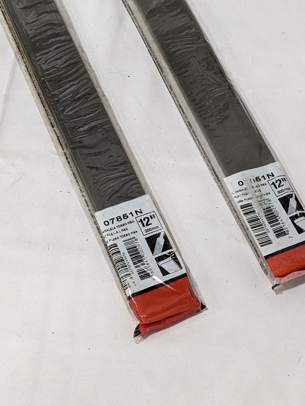 Crescent 12" Flat Fine Cut Long Angle Lathe Hand File Qty 2 07851N gallery