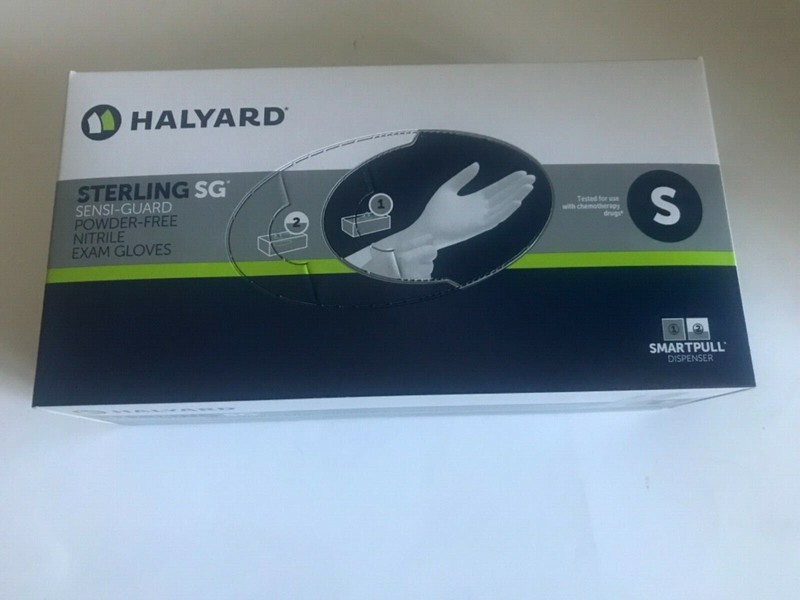 250 Count Box – Halyard Nitrile Exam Gloves Size Small 3.5 Mil Exp. 2026
