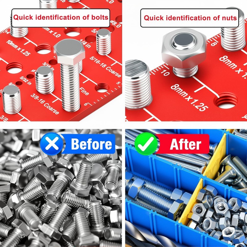 55 Nut and Bolt thread checker thread checker Standard and Metric gallery