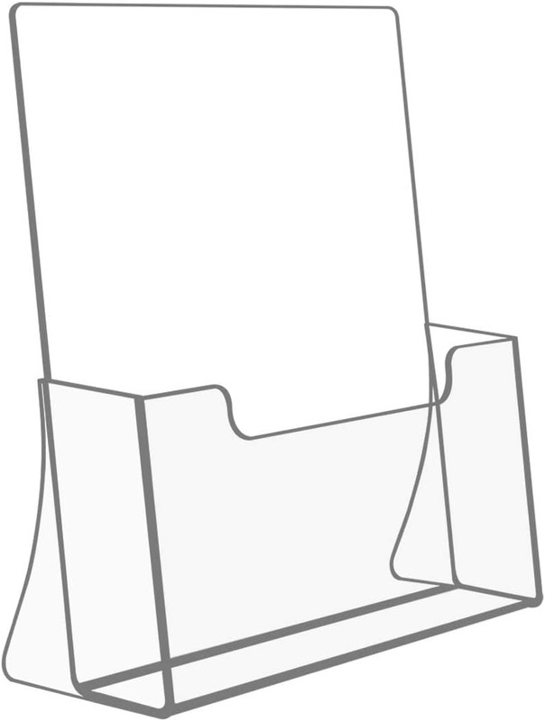 Clear Acrylic Brochure Holder 8 5 x 11 in 2 Pack for Flyers Menus Pamphlets gallery