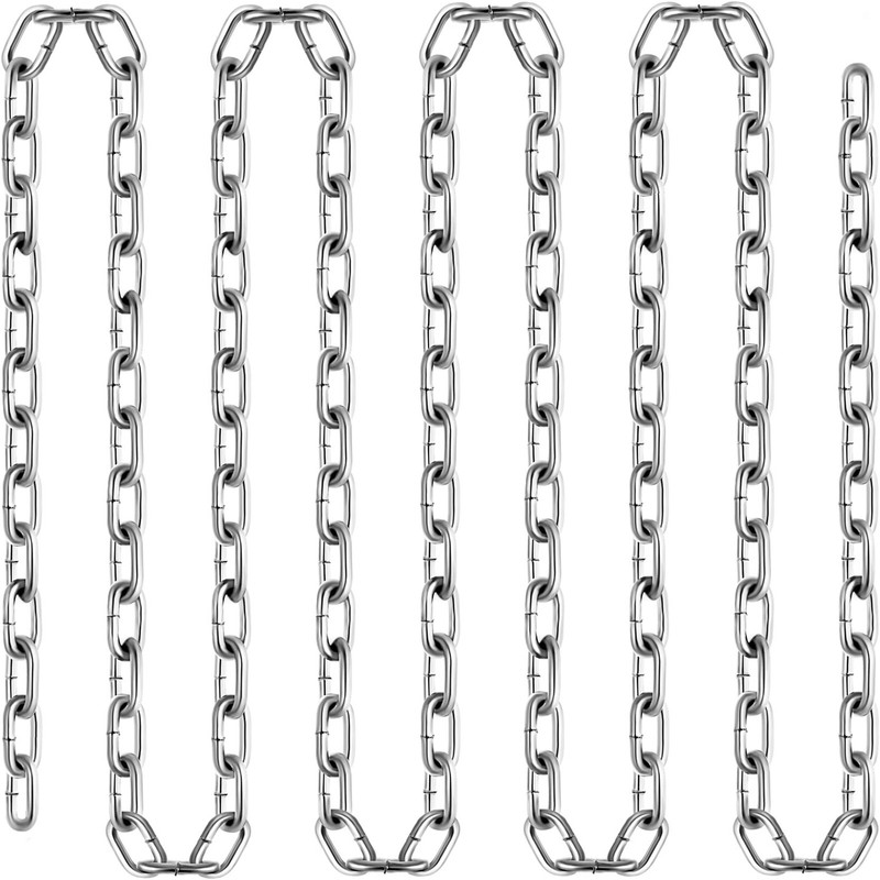 VEVOR 1/4″ 100′ Proof Coil Chain Zinc Plated Galvanized Towing Guard Rails G30