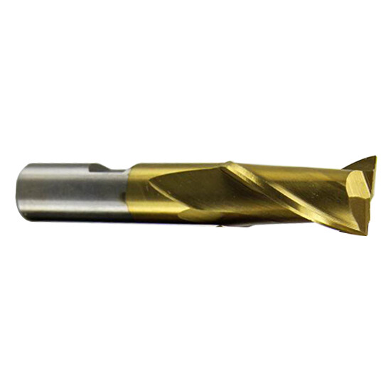 All Industrial 14034 | 5/8″ X 1/2″ X 1-1/8″ X 3-1/8″ TiN HSS 2 Flute CC End Mill