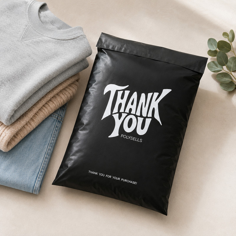 Premium Poly Mailers Self Seal Envelopes for Football Merch – Thank You Design gallery
