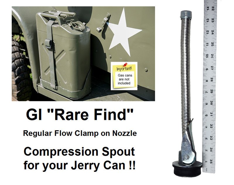 BLITZ Aftermarkt Compression Clamp Jerry Can Nozzle METAL USMC SPOUT NOS VINTAGE gallery