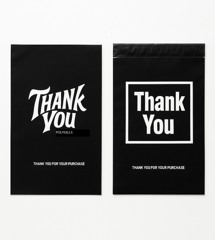 Premium Poly Mailers Self Seal Envelopes for Football Merch – Thank You Design gallery