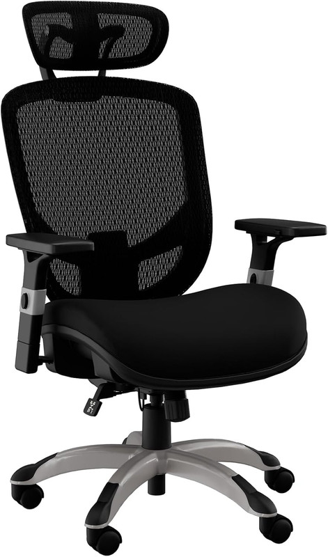 Hyken Ergonomic Task Chair, Mesh, Ergonomic, Lumbar Support, Swivel, Black
