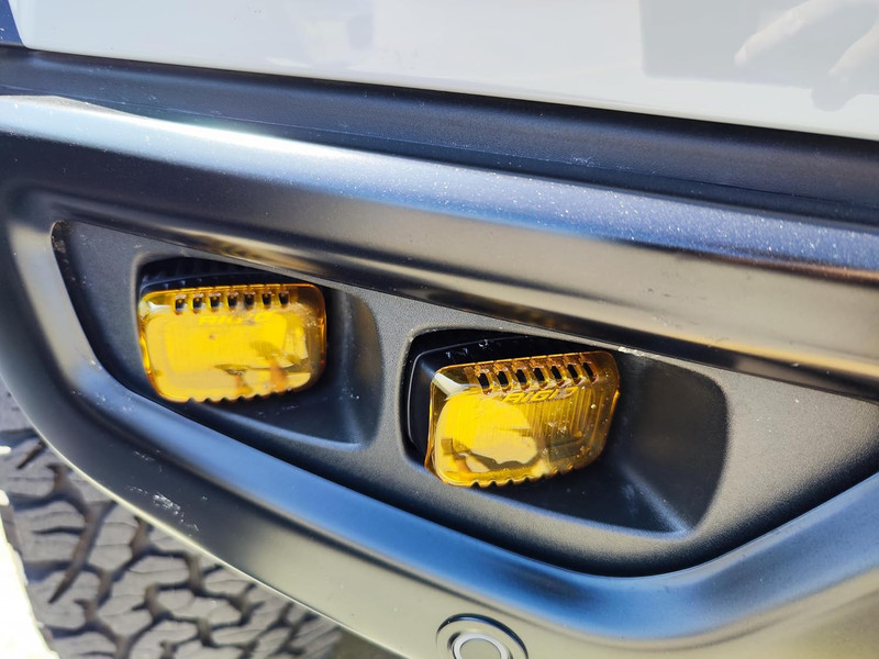 Selective Yellow LED Fog Light Shield Covers for 2021-Up Ford F-150 Raptor gallery