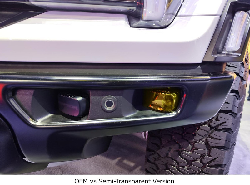 Selective Yellow LED Fog Light Shield Covers for 2021-Up Ford F-150 Raptor gallery
