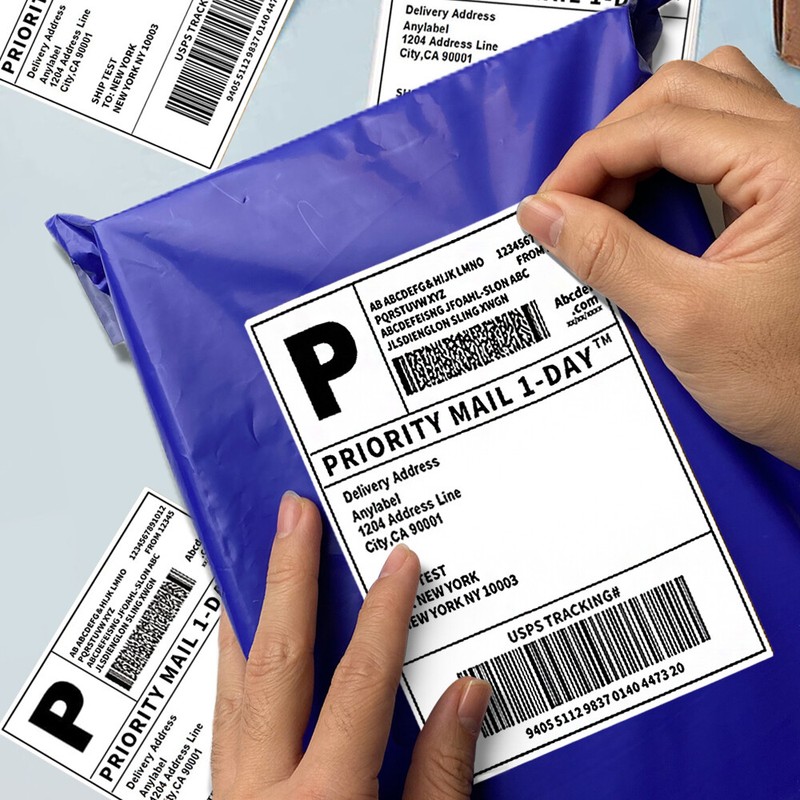 500 4"x6" Fanfold Direct Thermal Shipping Labels for Zebra and Rollo Printers gallery