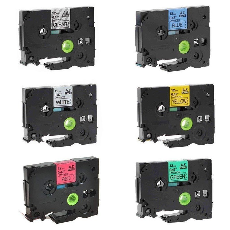 Compatible Brother 6mm 9mm 12mm 18mm 24mm Laminated P-Touch Label Make Tape TZe