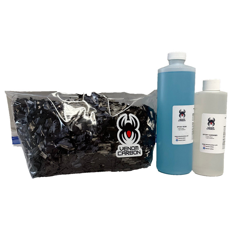 1/2" Chopped Carbon Resin Kit: 1 lb (making FORGED composites) gallery
