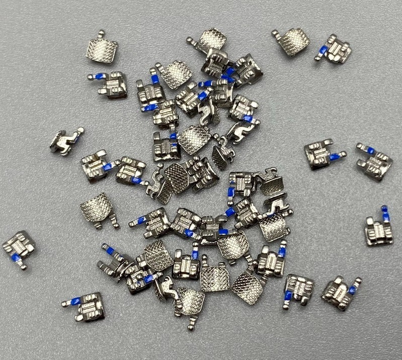 100 Pcs Dental Orthodontic Metal Brackets Mini Roth 022 345 Hooks Braces In Bulk gallery