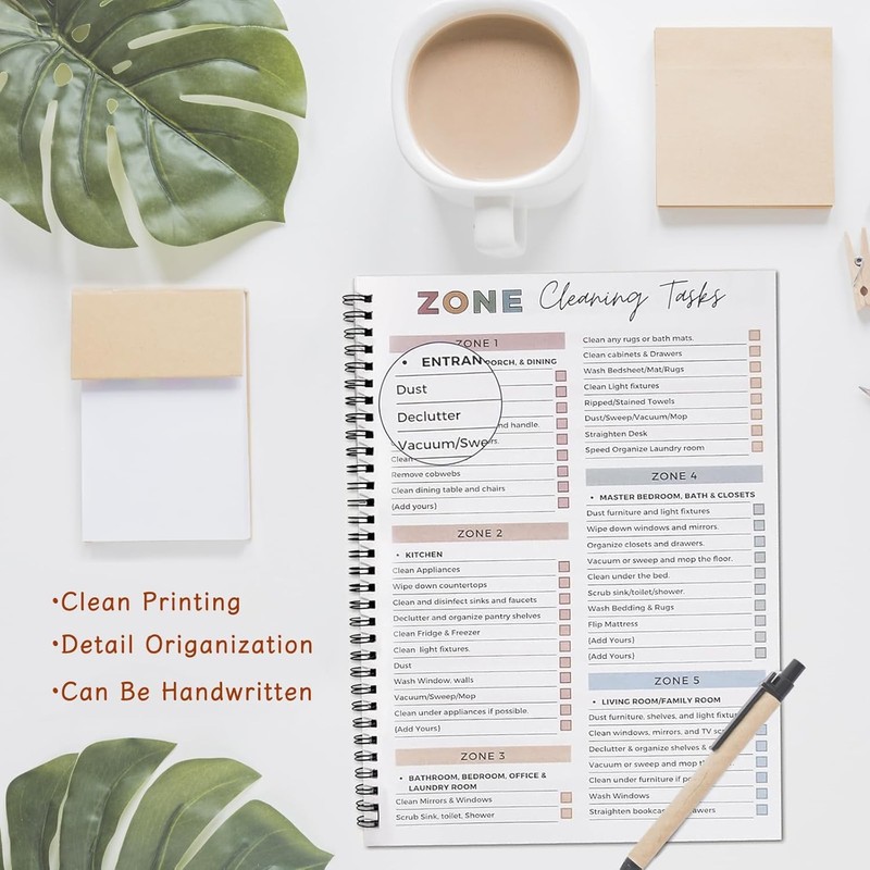 ADHD Cleaning Planner for Adults & Teens – Undated Daily Weekly Monthly Yearly gallery