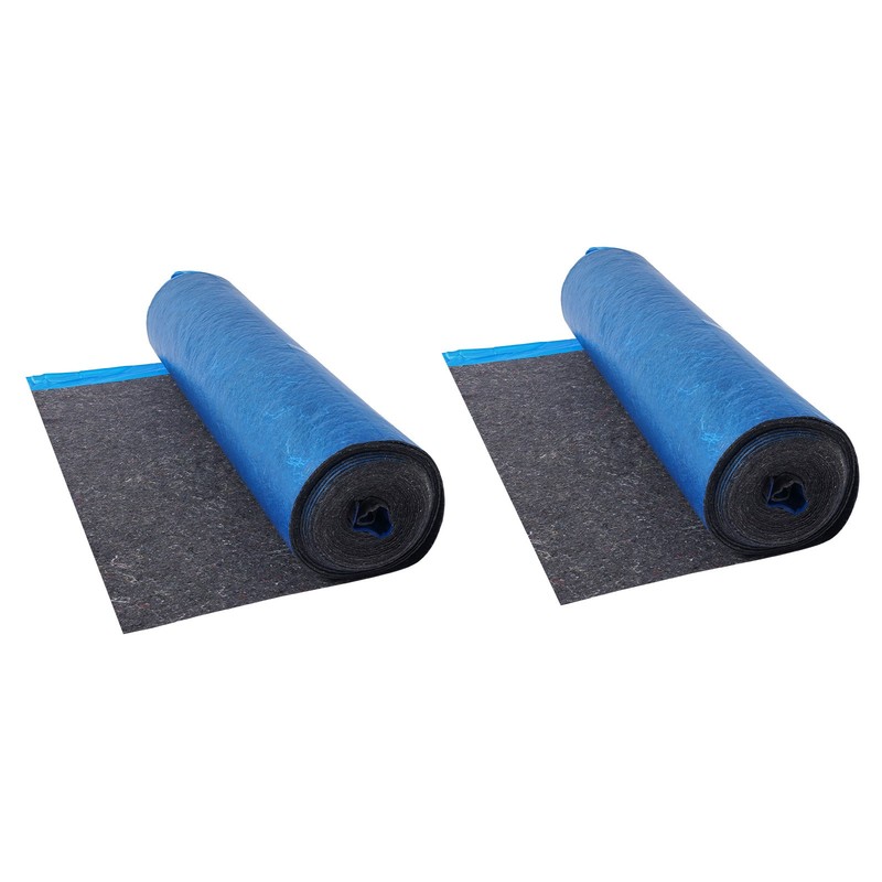 VEVOR Floor Underlayment 400 sq ft 3mm Recycled Fiber Sound/Vapor Barrier Blue
