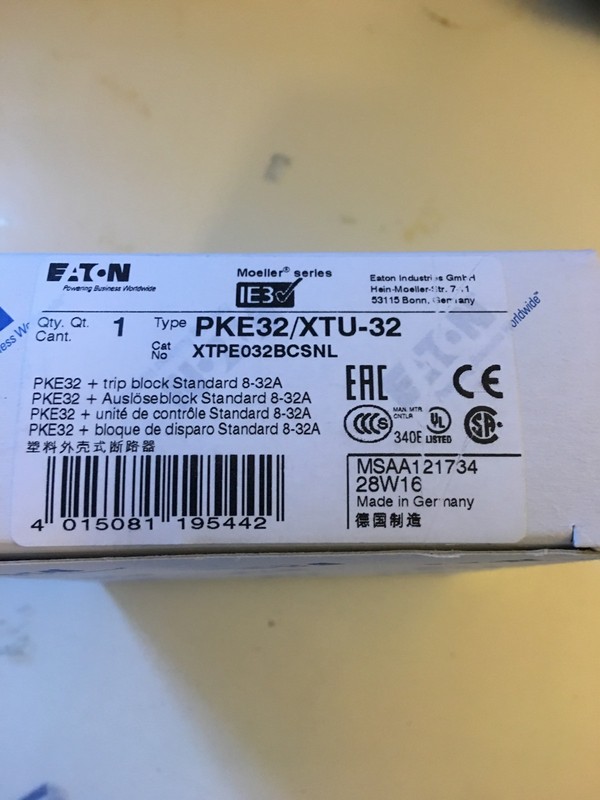 PKZ2/ZM32- REPLACE WITH PKE32/XTU32 8-32 AMPS ADJUSTABLE MOELLER
