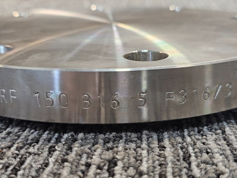 Chandan India 4” BLRF #150 B16.5 F316/316L SA/A182 CH-23441, 9" Dia Blind Flange gallery