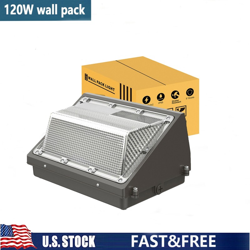 120W LED Wall Pack Light Commercial Industrial Outdoor Security Wall Light 5000K