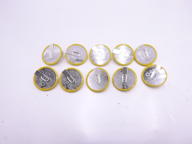 10Pk ML2020 Rechargeable Coin Type Lithium Battery 3V 20MM 90° Pins for BMW