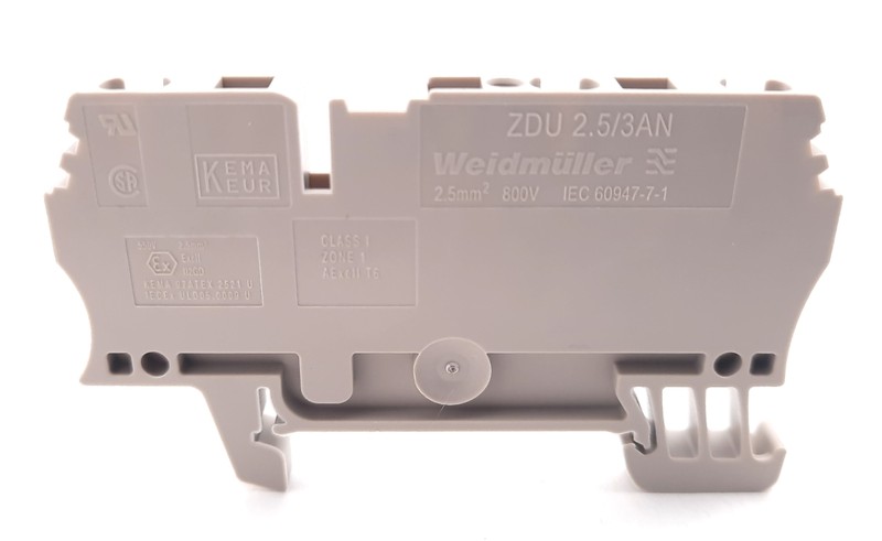 Lot of 30 Weidmuller 1608540000 3 Position Terminal Block 600V, 27A, 26-12AWG gallery