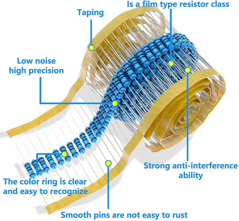 10 PCS 1/4w(0.25 watt) 1% metal film resistors Over200 Various Value YOU CHOOSE gallery