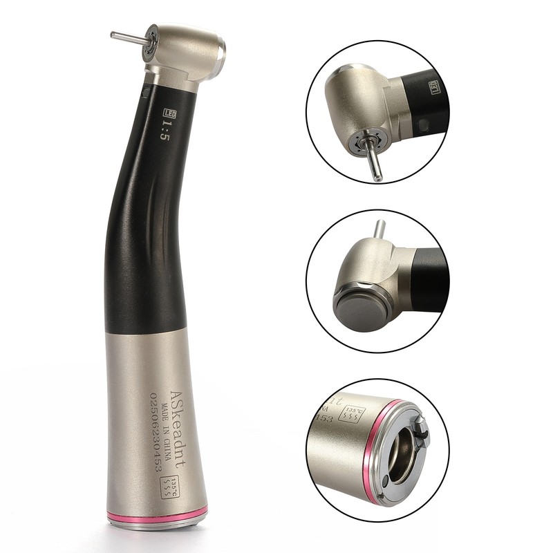 Dental 1:5 Contra Angle Electric Handpiece M25L High Speed LED Fiber Optic