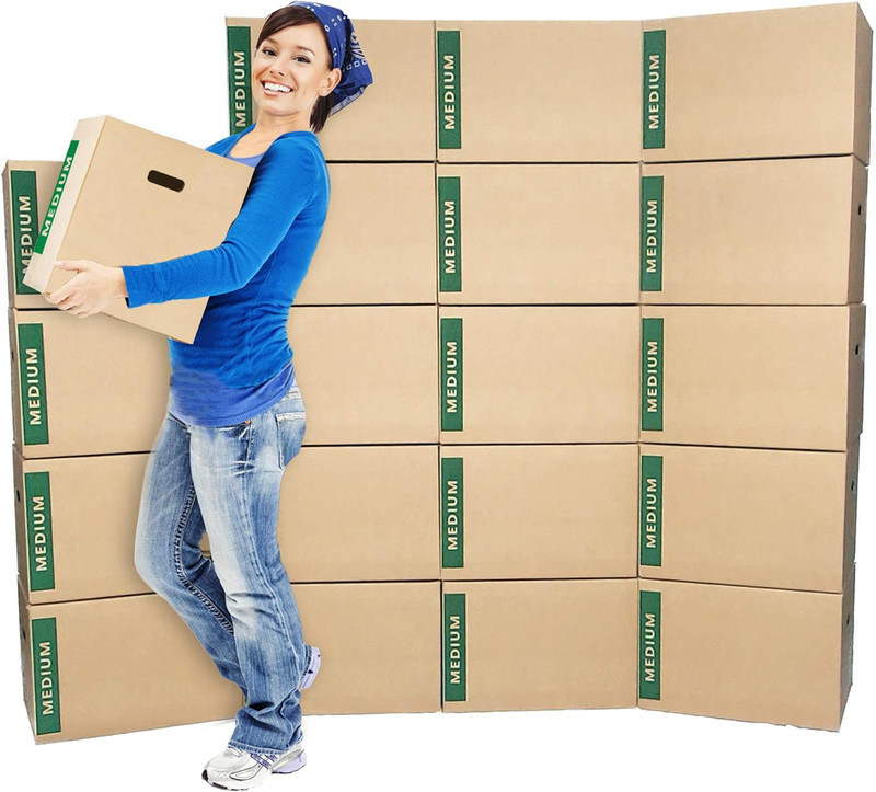 Large Moving Boxes Pack of 12 with Handles– 20" X20" X15" – Cheap Cheap Moving B gallery