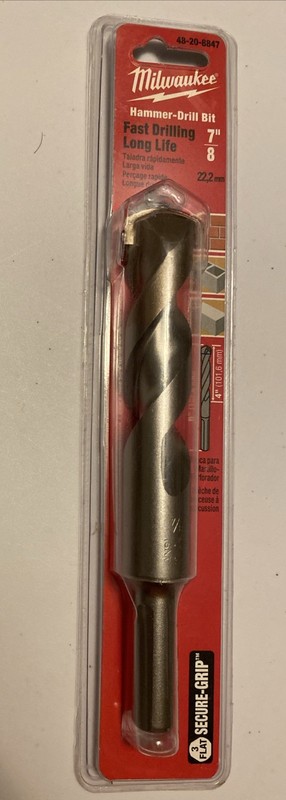 Milwaukee 7/8 in. x 4 in. x 6 in. Hammer Drill Bit, 48-20-8847