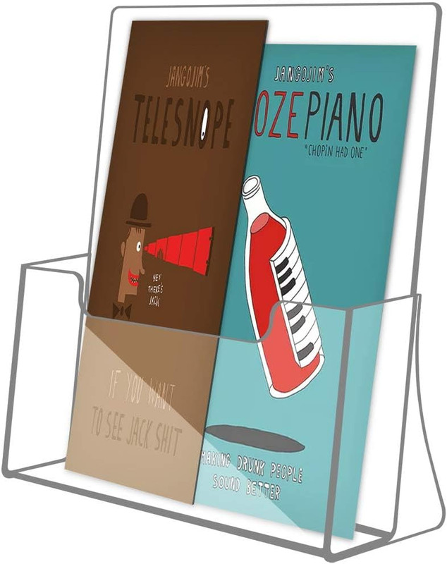 Clear Acrylic Brochure Holder 8 5 x 11 in 2 Pack for Flyers Menus Pamphlets gallery