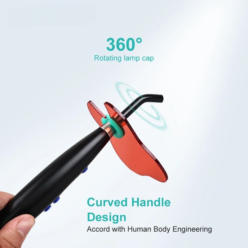 5W Cordless Dental Curing Light Solidify 5s Resin Cure Lamp 1200mw/c㎡ 440-480nm gallery