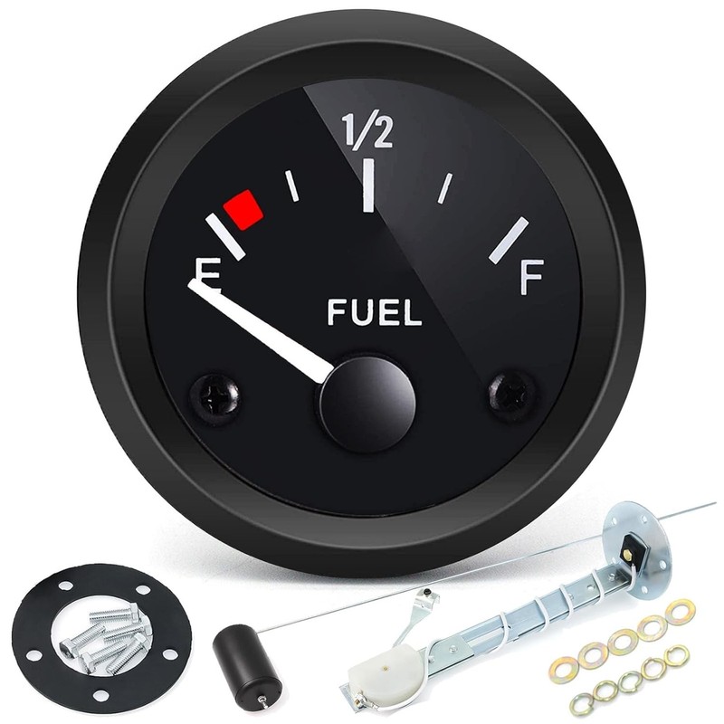 52mm 12V Fuel Level Gauge Fuel Tank Sending Unit 240-33ohm E12 Sensor Gauge 2