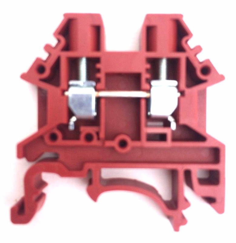 DIN Rail Terminal Blocks 10 Quantity DK4N-RD Red Dinkle 10 AWG Gauge 30A 600V