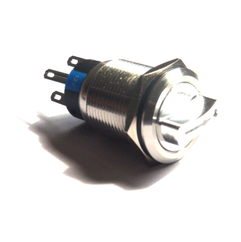 19mm/22mm Metal knob switch with lamp 2/3 position Arrow light selective switch gallery