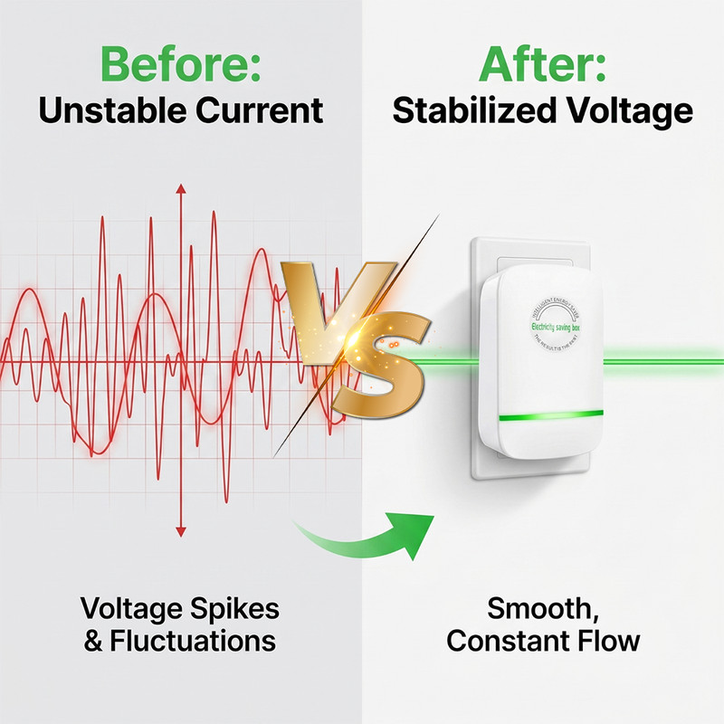 2pcs Pro Power Saver Energy Saver Household Power Saver Electricity Saving US gallery