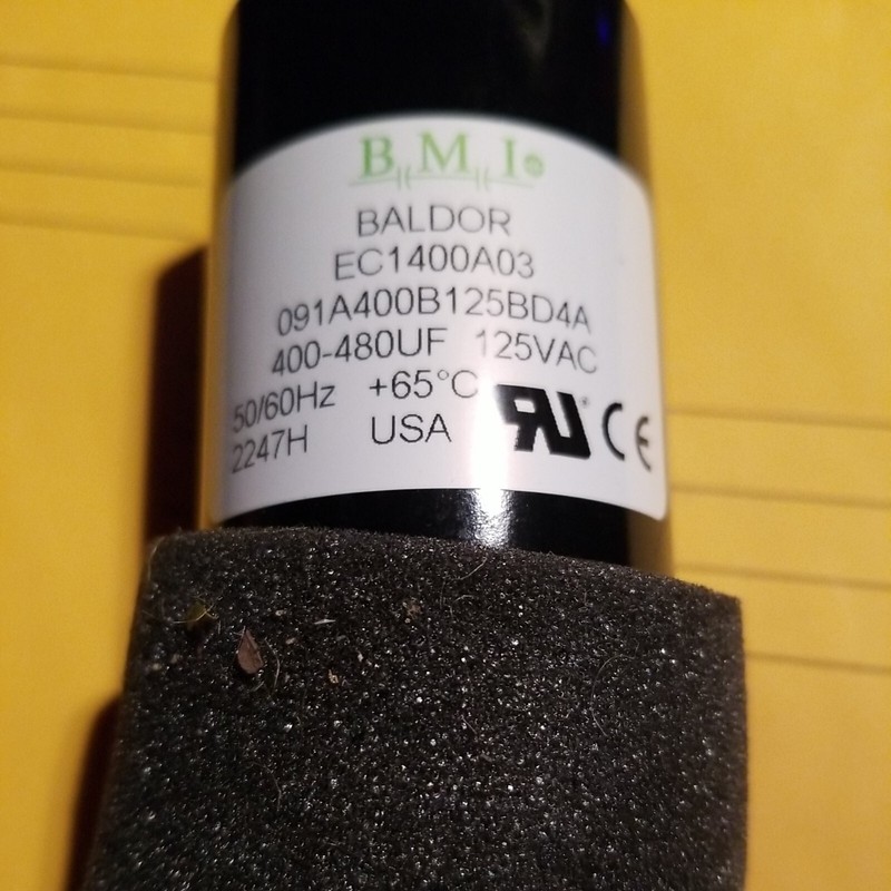 EC1400A03SP – BALDOR / ABB – ELEC CAP 400-480UF – 125VAC – 50/60Hz – NEW
