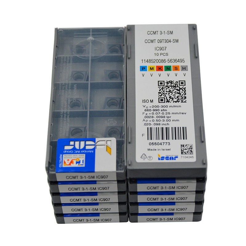 100pcs CCMT 09T304-SM CCMT 3-1-SM IC907 CNC Carbide Insert CCMT insert cnc blade gallery