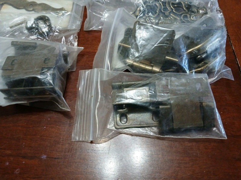 Lot of Furniture & (Stereo/Radio) Cabinet Pulls Knobs Latch Hinges Misc hardware gallery
