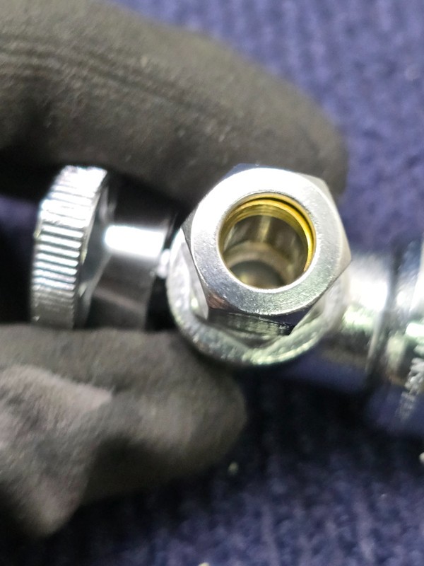 (QTY 5) FOSKAN 1/2" Push Fit Compression Angle Stop Valve gallery