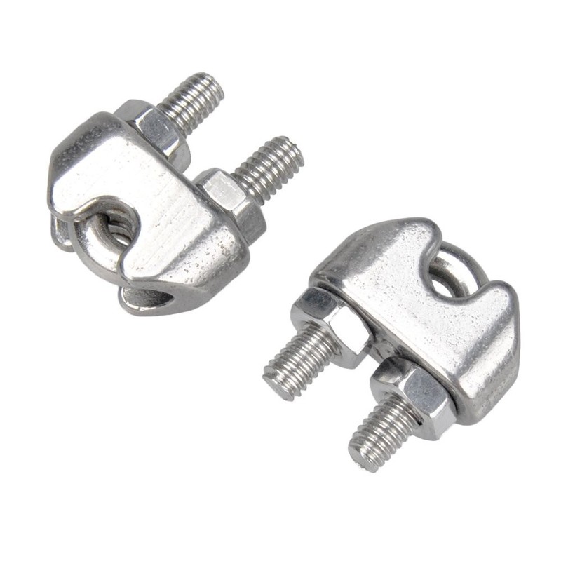 YAMASO 20PCS 1/8 Inches M3 Stainless Steel Wire Rope Cable Clip Clamp gallery