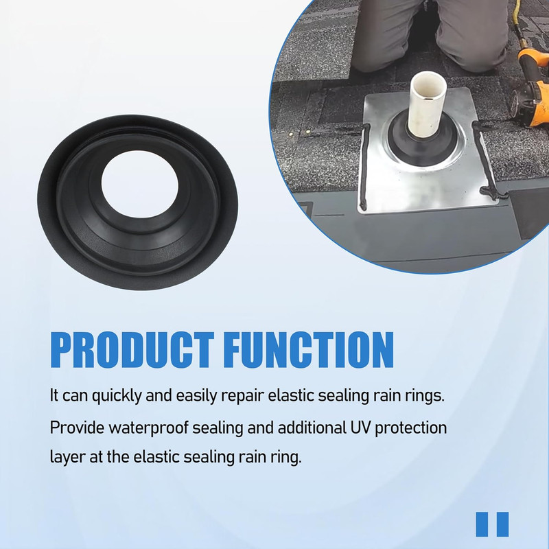 14137 Rain Collar 3"-4" for No-Calk Roof Flashings,Black (1 Pcs) gallery